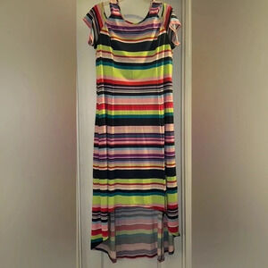 Kim Rogers Beautiful Multi Colored Stripped Dress